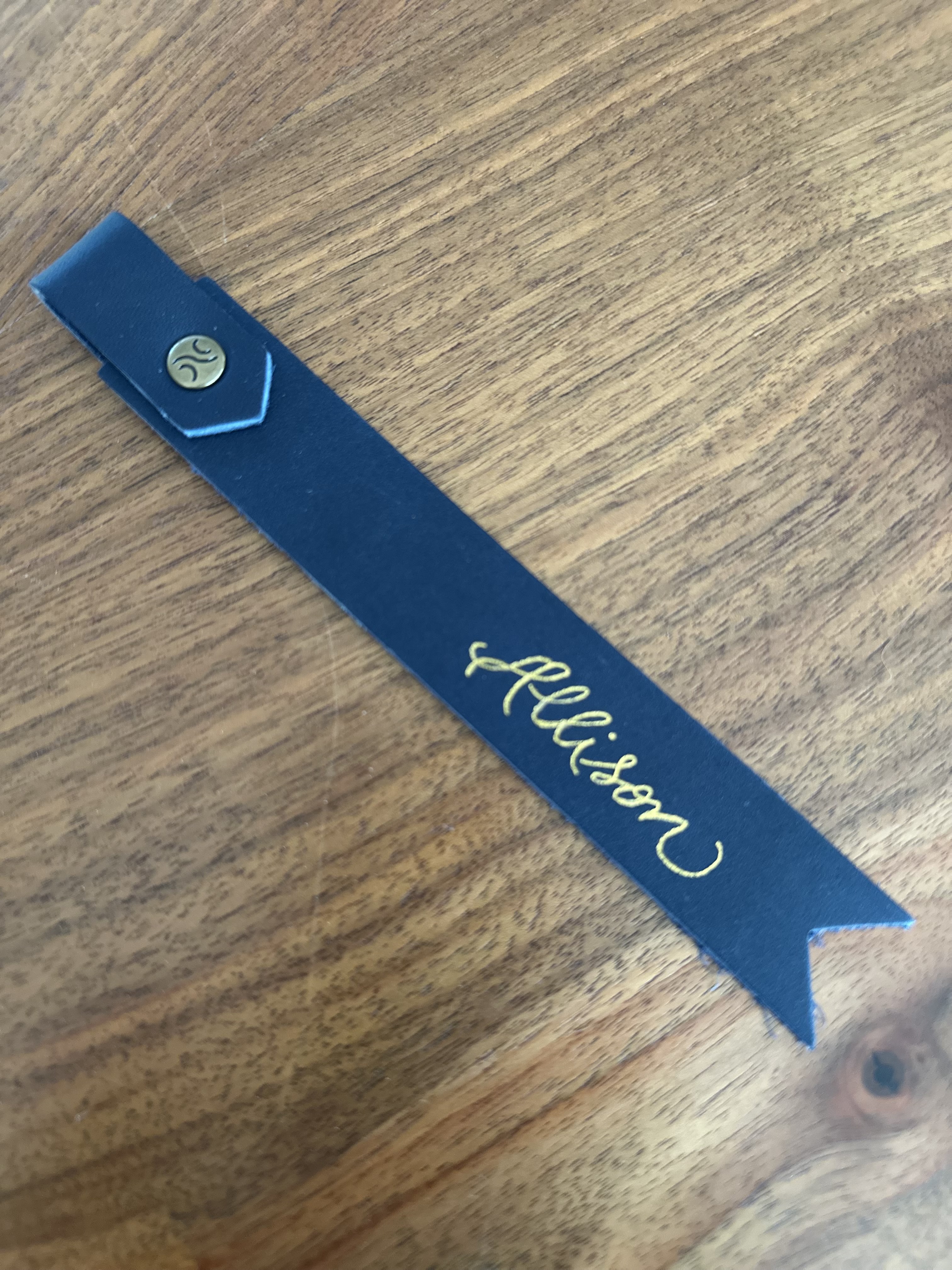 Personalized Leather Bookmark
