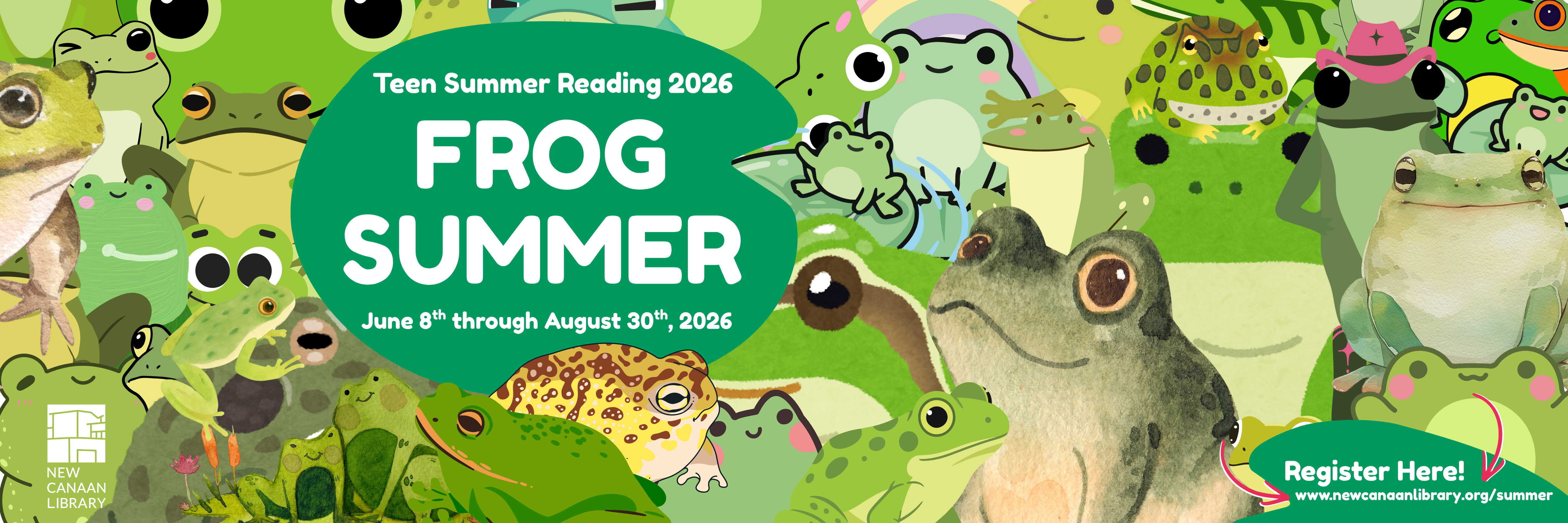 Teen Summer Reading: Frog Summer Banner