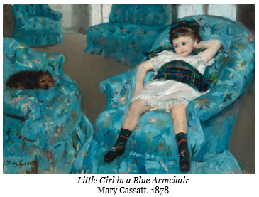 Little Girl in a Blue Armchair Mary Cassatt, 1878