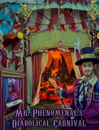 Drawing of a ringmaster gesturing for you to enter a tent.