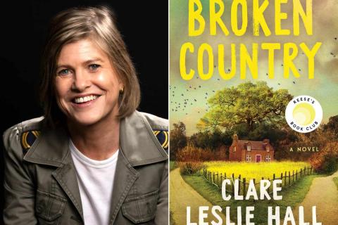 book cover and headshot