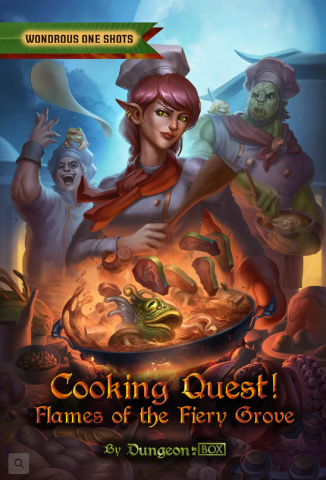 Painting of an Elf in chef's clothes 