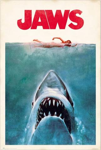 This image is the movie poster for Jaws