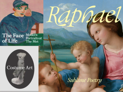 Posters for 3 different Met shows: Raphael, portraits, and costumes