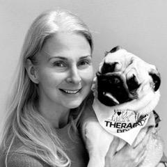 Andrea and Ziggy the pug