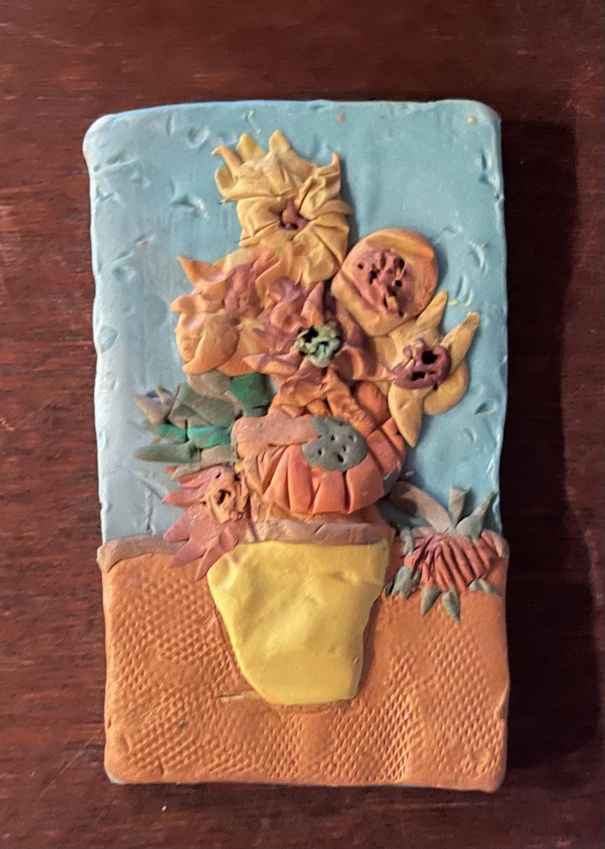 Clay of Van Gogh Sunflowers
