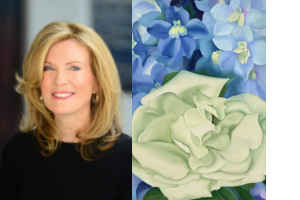 Page Knox headshot and flower painting