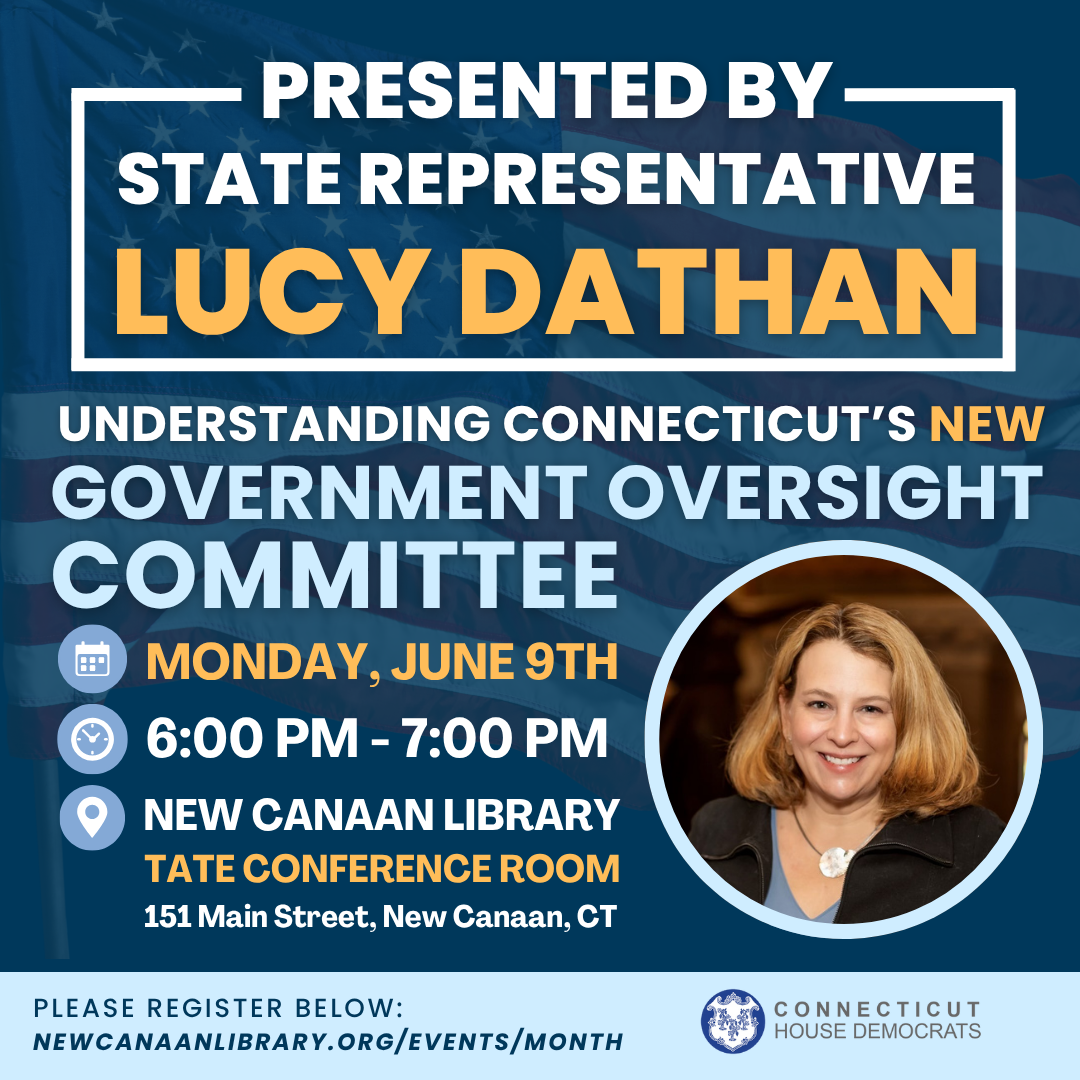 Photo of woman with dirty blonde hair at bottom right surrounded by text