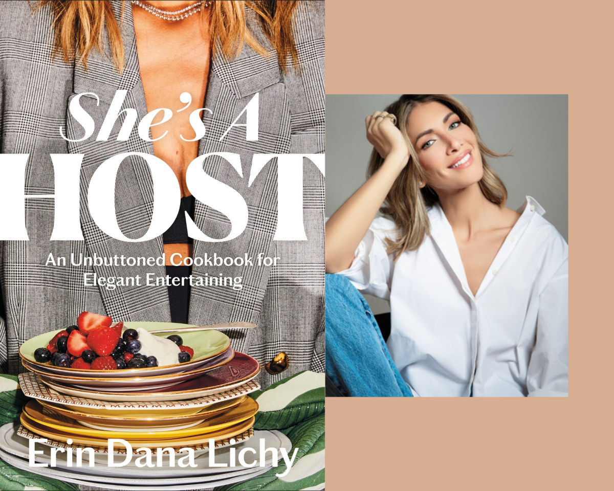 book cover and headshot