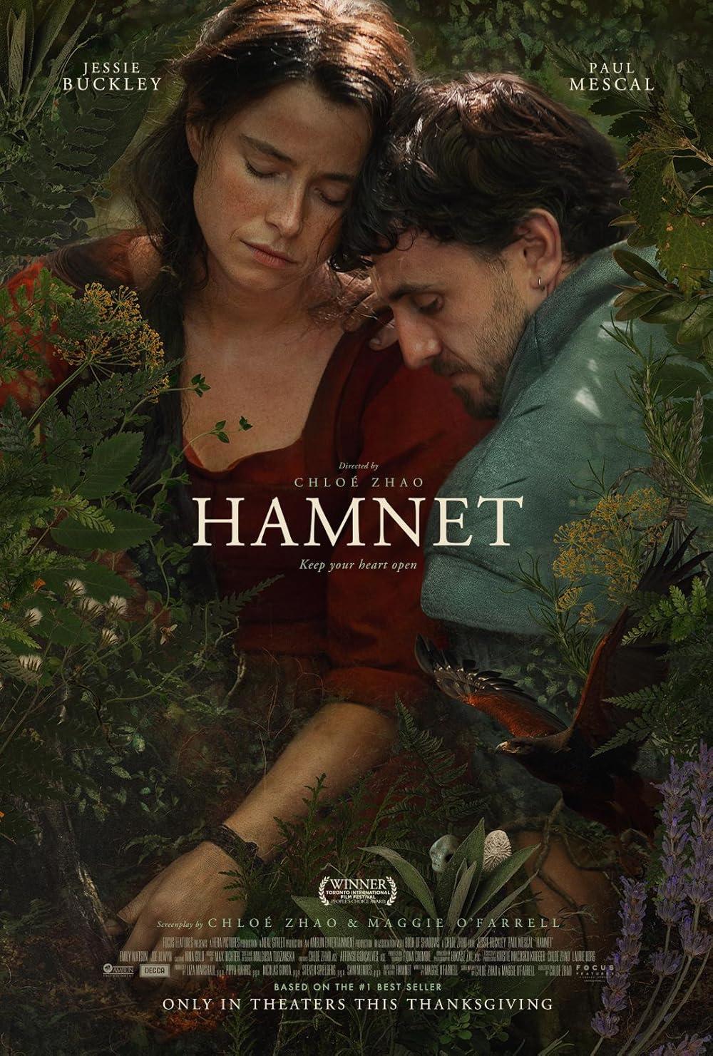 This image is the movie poster for Hamnet
