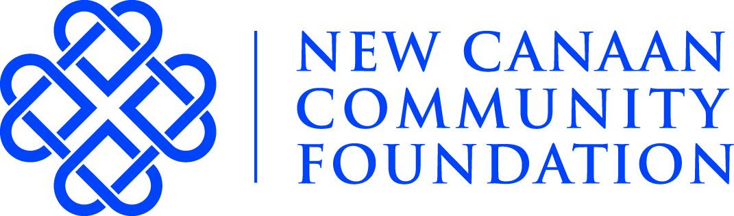 Blue logo with words New Canaan Community Foundation to the right